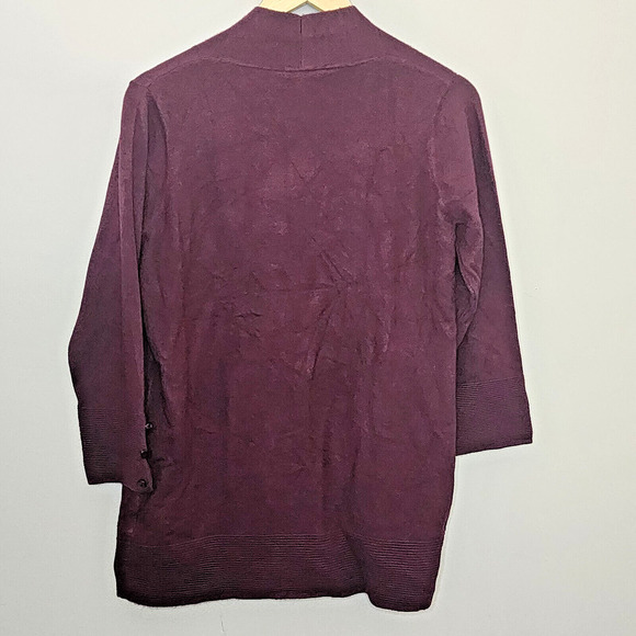 Evolution by‎ Cyrus Plum Wine Maroon Cardigan Women's SZ Medium- NWT - Picture 2 of 5